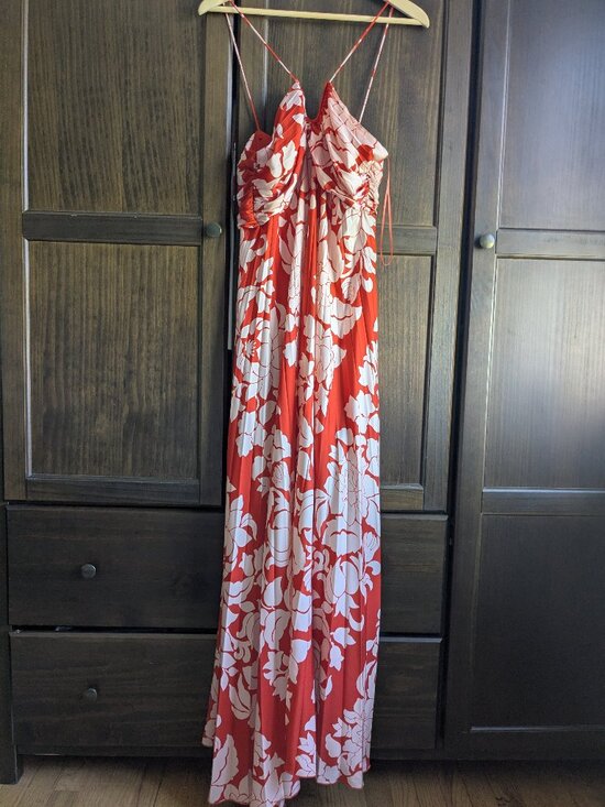 Mng Collection Dresses & Skirts - MNG Mango Red Floral Maxi Dress – Size L